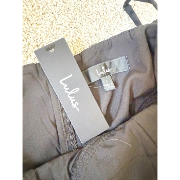 NWT Lulus Cascading Crush Black Tiered Bustier Midi Dress Large - Picture 13 of 15